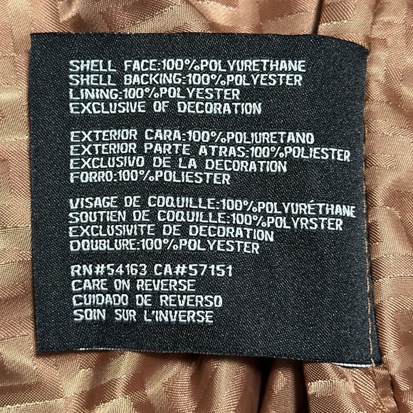 Faux-Leather Asymmetric Moto Coat in "Honey" - Picture 11 of 13